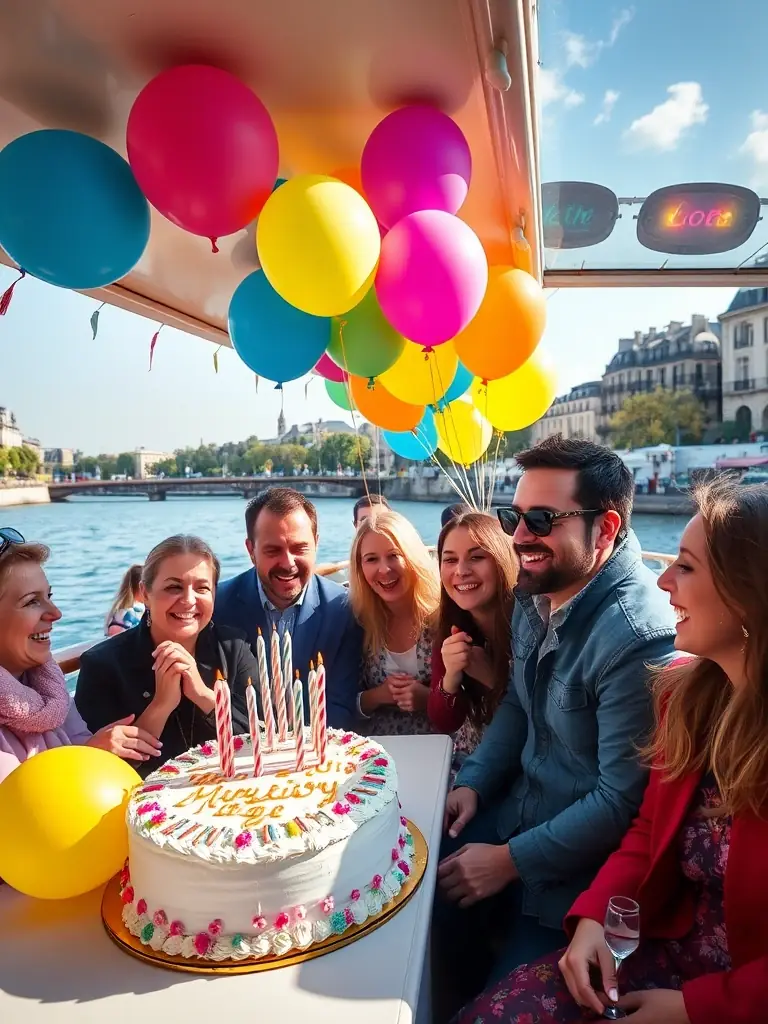 Anniversaire sur une péniche à Paris